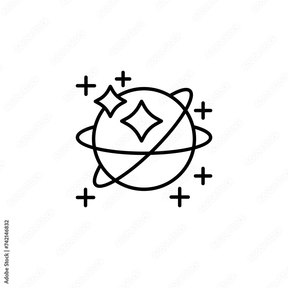 Obraz premium space objects icon, logo, shape,