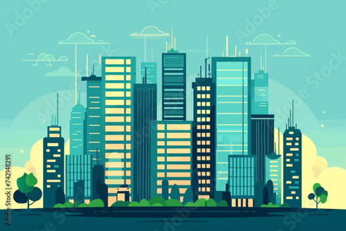 abstract city skyline vector