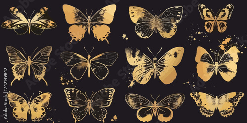Golden Butterfly Set
