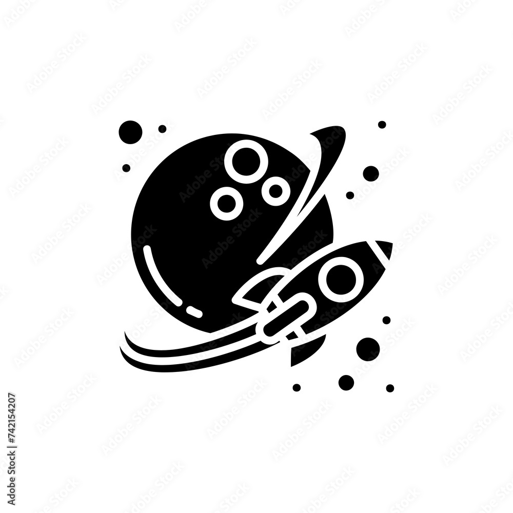 Obraz premium space objects icon, shape, logo, symbol
