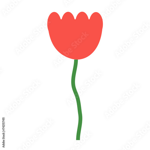 red tulip with heart