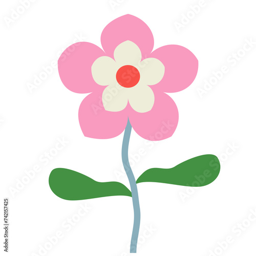pink flower isolated on white background graphic