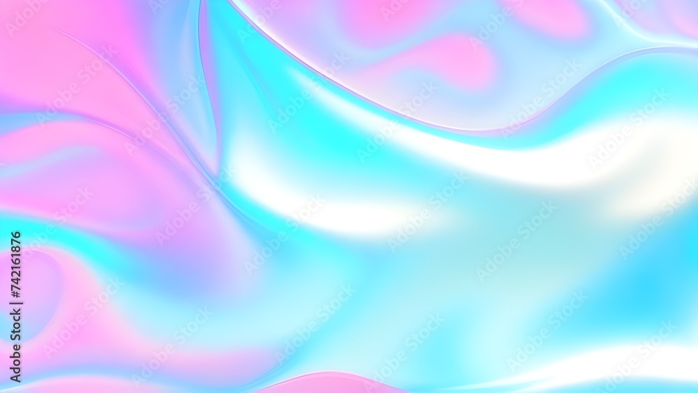 Holographic background texture design of neon iridescent wrinkled blue foil surface. 80s or 90s neon colors in wrinkled gradient foil pastel background Holographic background texture design of neon iridescent wrinkled blue foil surface. 80s or 90s neon colors in wrinkled gradient foil pastel background