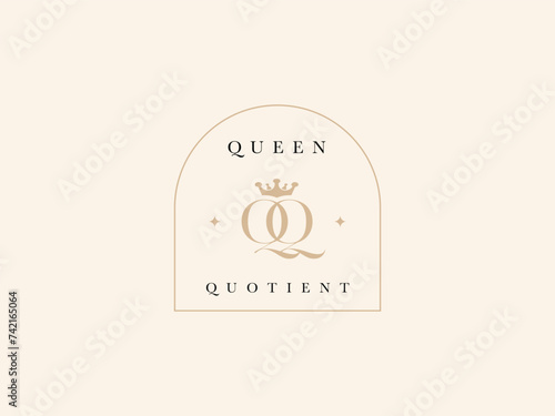 Letter Logo Luxury. Art Deco style logotype design for luxury company branding. Premium identity design. Letter QQ