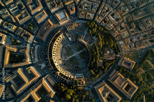 A drone captures Rome's historic essence from a unique angle