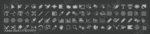 Vector Illustration Tool Icons.  photo