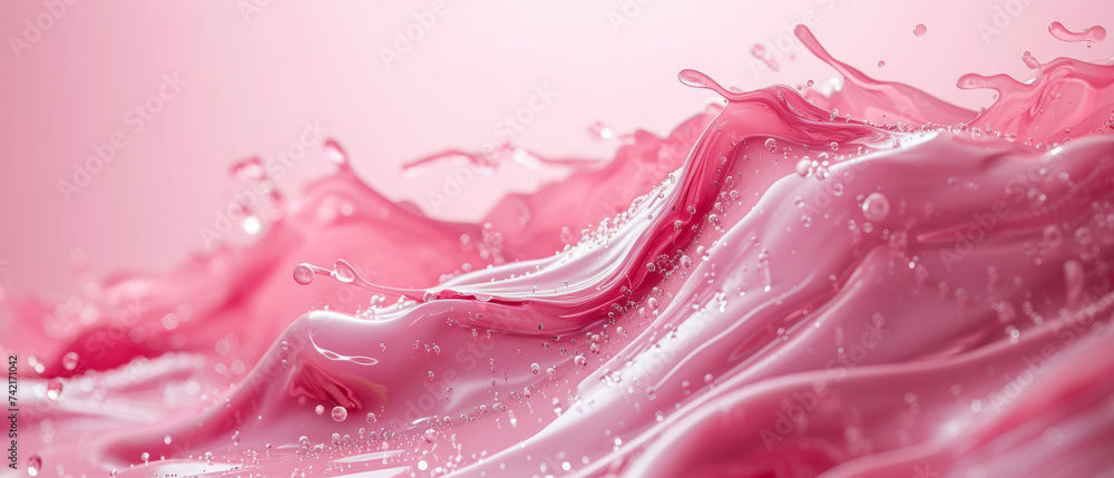 Close Up of Pink Liquid Splash Close Up of Pink Liquid Splash