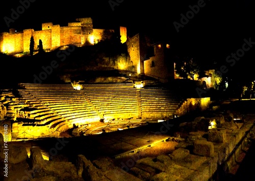 Roman theatre and Alcazaba in Malaga, Spain