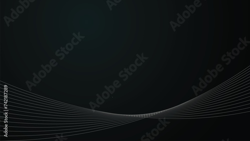 Black green abstract gradient background wallpaper design vector image with curve line for backdrop or presentation
