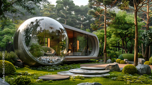 glass sphere house