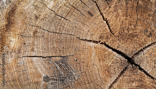 Background texture of natural wood. Close up cross section of tree trunk. old tree stump texture background