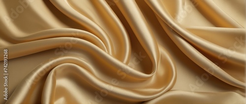 gold silk fabric with a luxurious texture, ideal for elegant designs.