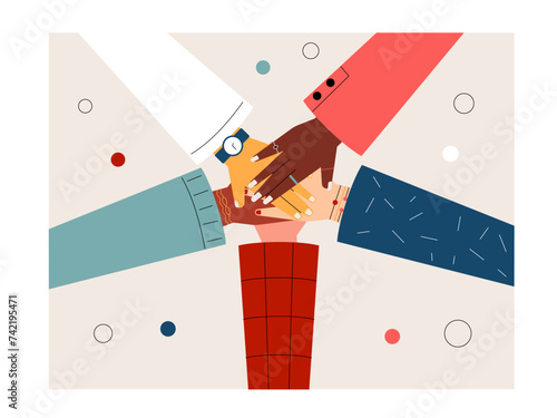 Social diversity friend vector illustration.