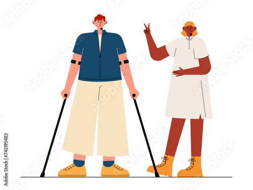 Social diversity vector illustration.