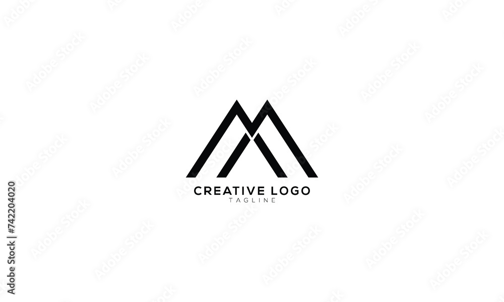 MX XM Abstract initial monogram letter alphabet logo design