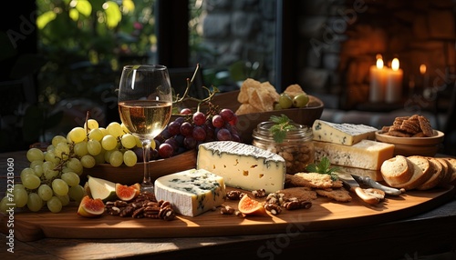 A wine and cheese pairing event