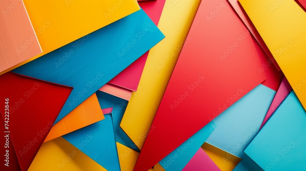 Vibrant Abstract Paper Art with Geometric Shapes
Vibrant Abstract Paper Art with Geometric Shapes