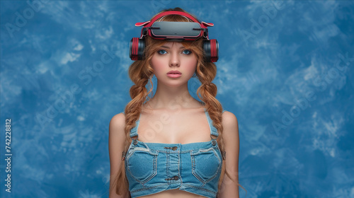 Metaverse Cyberpunk Blue Warriror