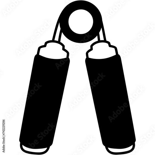 Girls Workout Glyph Vector Illustration Icon Sticker Set Design Materials