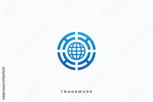 global marketing trading networking vector logo