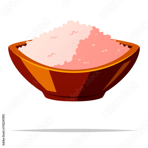 Himalayan pink salt vector isolated illustration