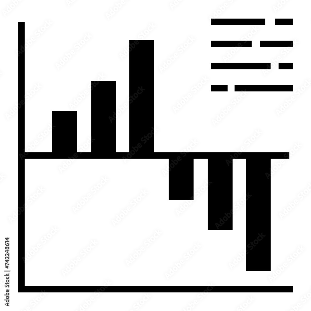 Bar graph, histogram solid icon design Bar graph, histogram solid icon design