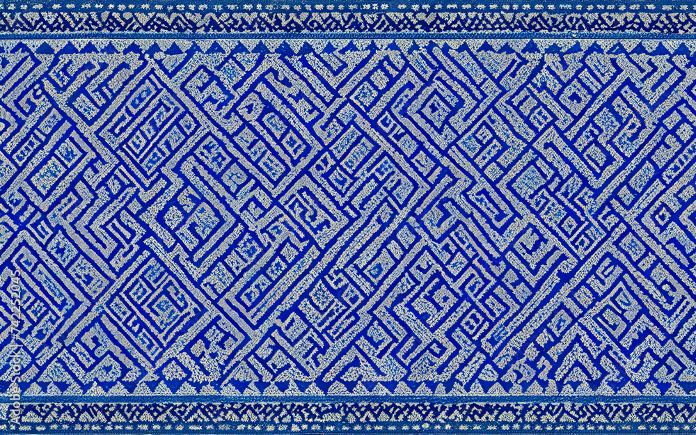 Patterns of Persian carpets. Part of Old blue Persian rug Texture, abstract ornament Patterns of Persian carpets. Part of Old blue Persian rug Texture, abstract ornament