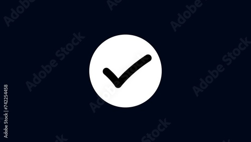 checkmark, successfully done, approved sign, tick icon isolated on white background