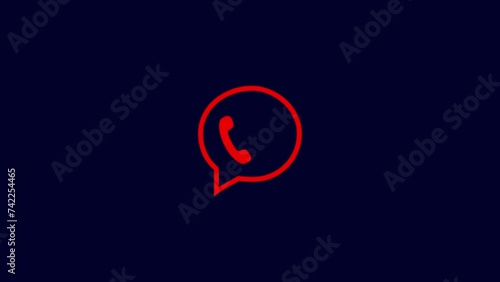 calling icon animation, Incoming call cell phone animation, phone call  photo