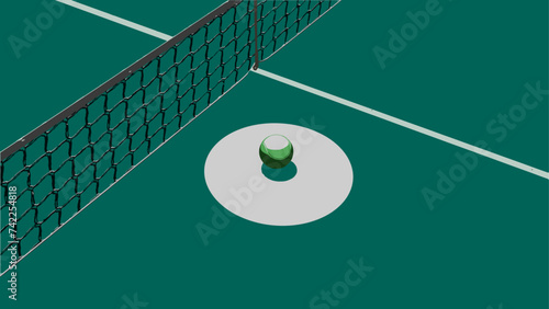 Tennis court illustration 