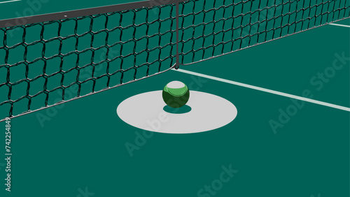 Tennis court illustration 