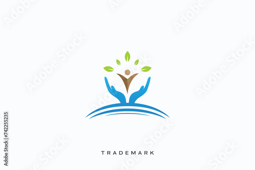 wellness spa nature and environment vector logo
