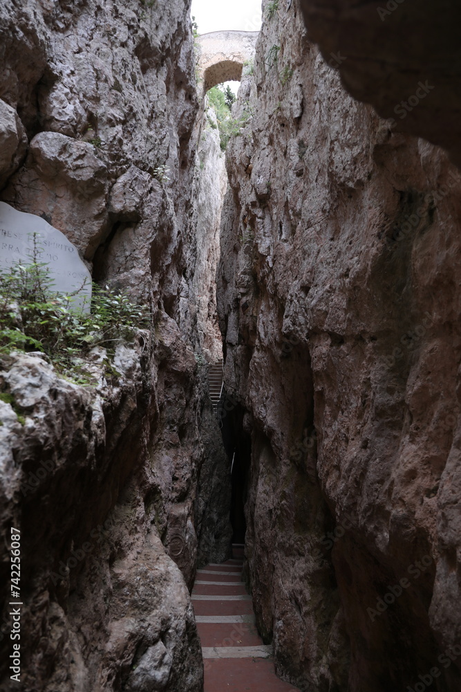 cave in the cave gaeta, italy
