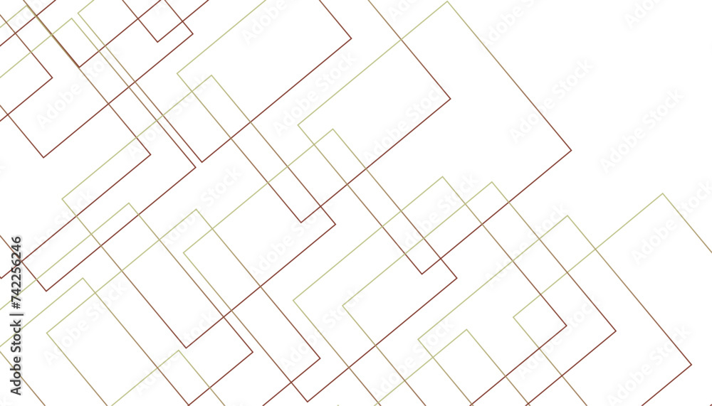 Modern minimal and clean white gold background with realistic line wave geometric rectangle shape, abstract white and gold colors with lines pattern 