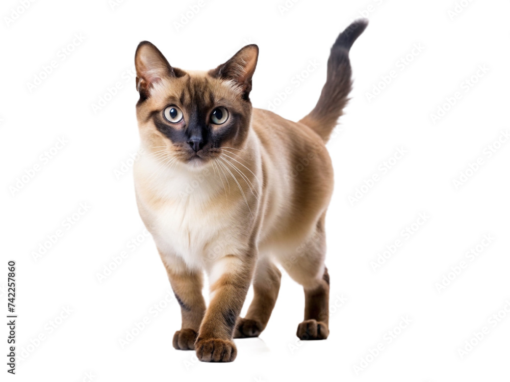 cute cat isolated white background
