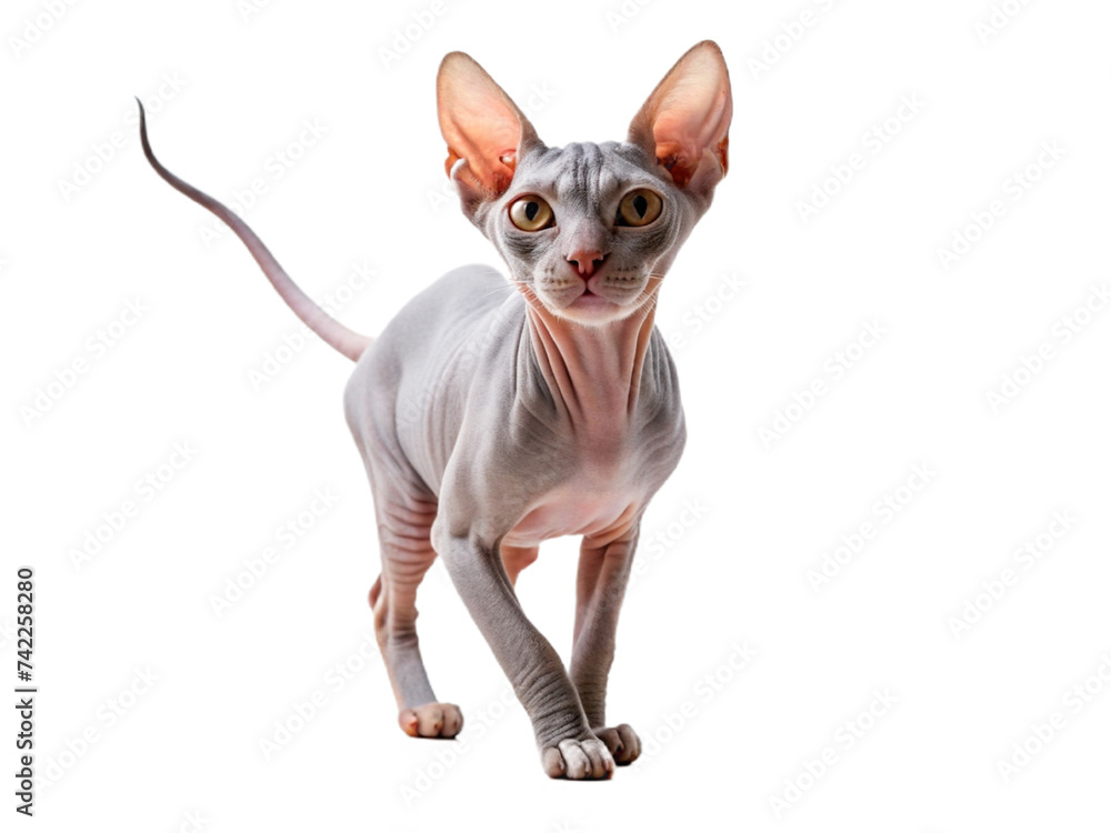 cute cat isolated white background