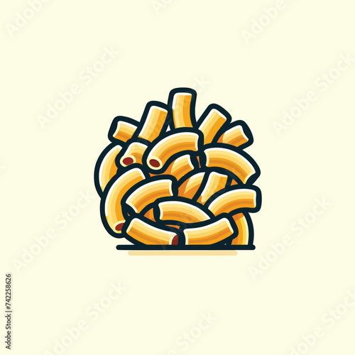 Macaroni Pasta Vector Illustration