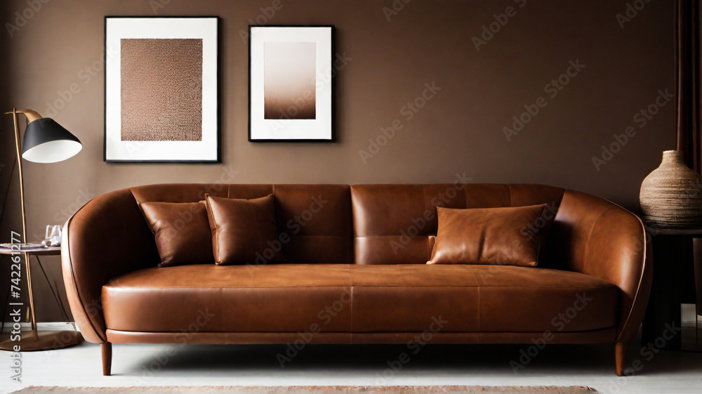 sofa interior design - obrazy, fototapety, plakaty 
