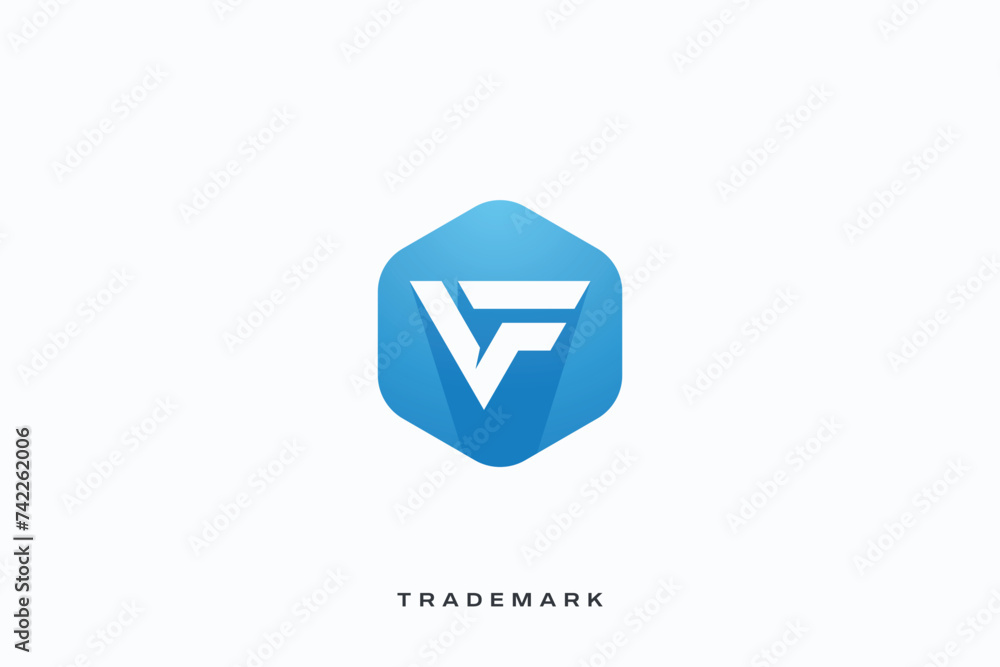 vf letter v combination monogram logo vf letter v combination monogram logo