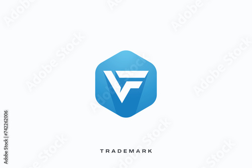 vf letter v combination monogram logo