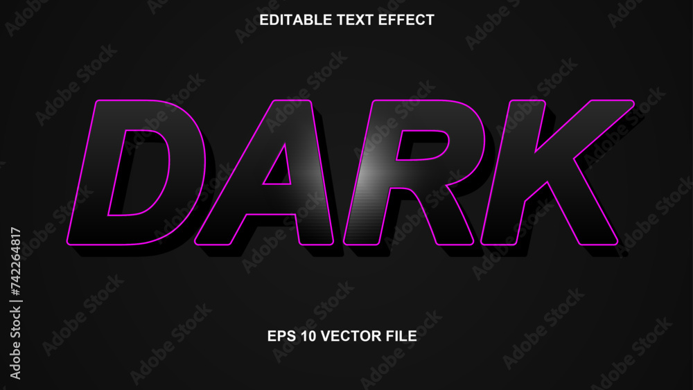dark smooth editable text effect. smooth text effect style 3d, headline, font, customizable, bold, typography, premium, marketing