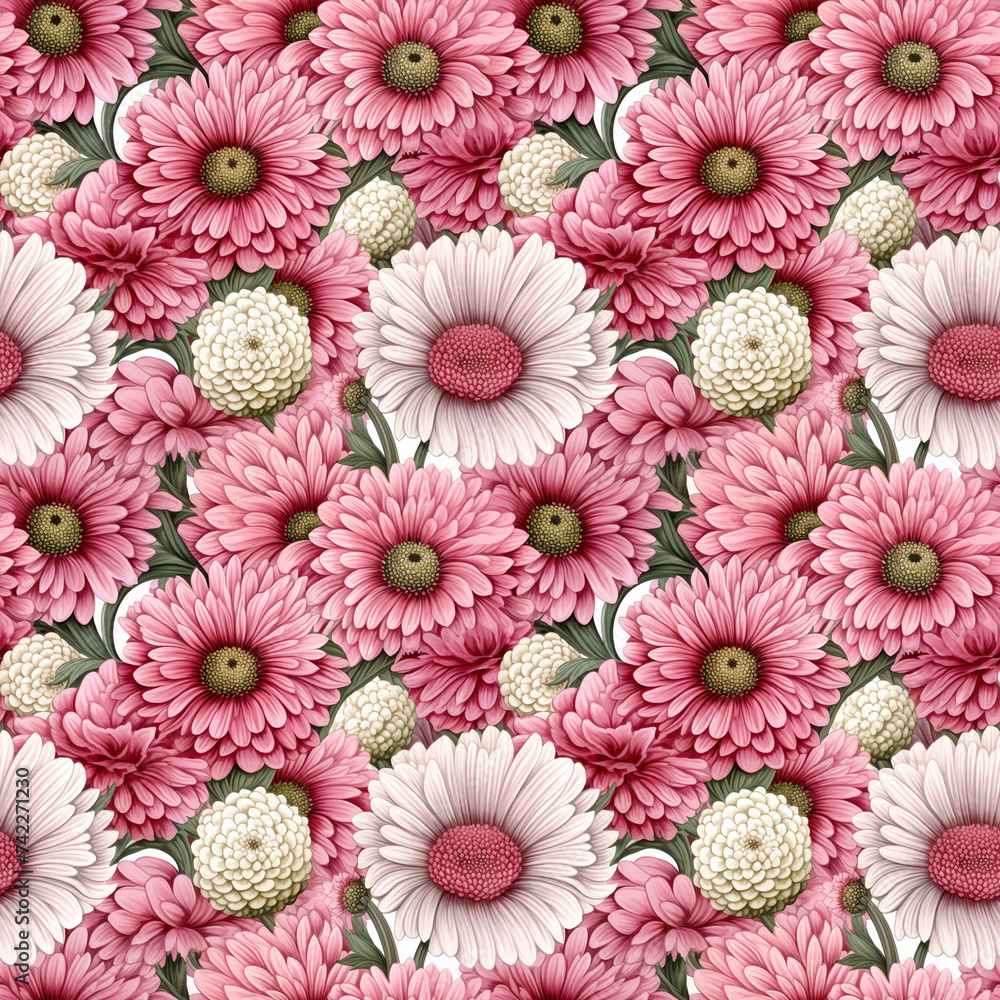 Chrysanthemum flower, floral background, seamless pattern, seamless floral, blossom background, flower wallpaper, Chrysanthemum pattern