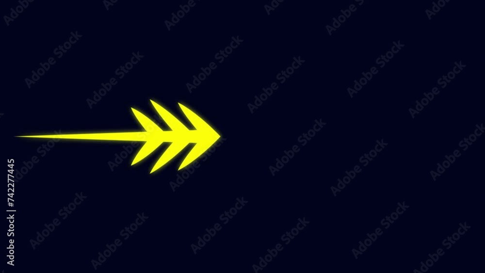 Animation of a simple black arrow extending Animation of a simple black arrow extending