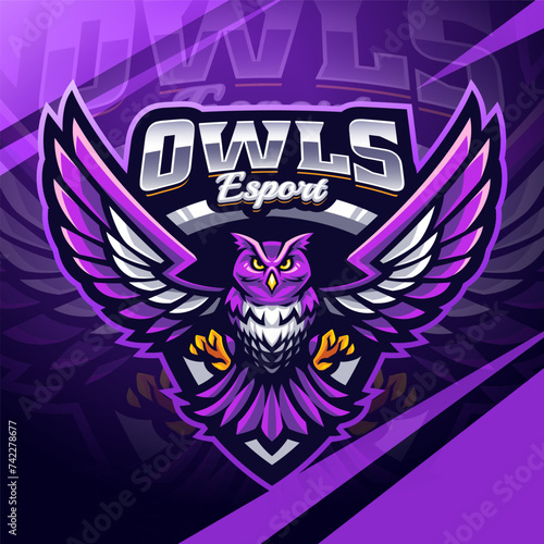 Owls esport mascot logo design