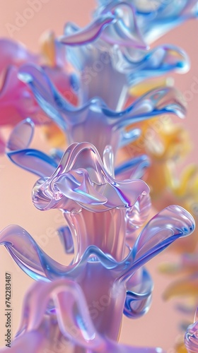 Liquid Serenity: Delve into the liquid-like tranquility of the lobelia's flowing form in extreme close-up.