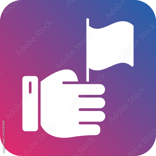 Holding Flag Icon Style