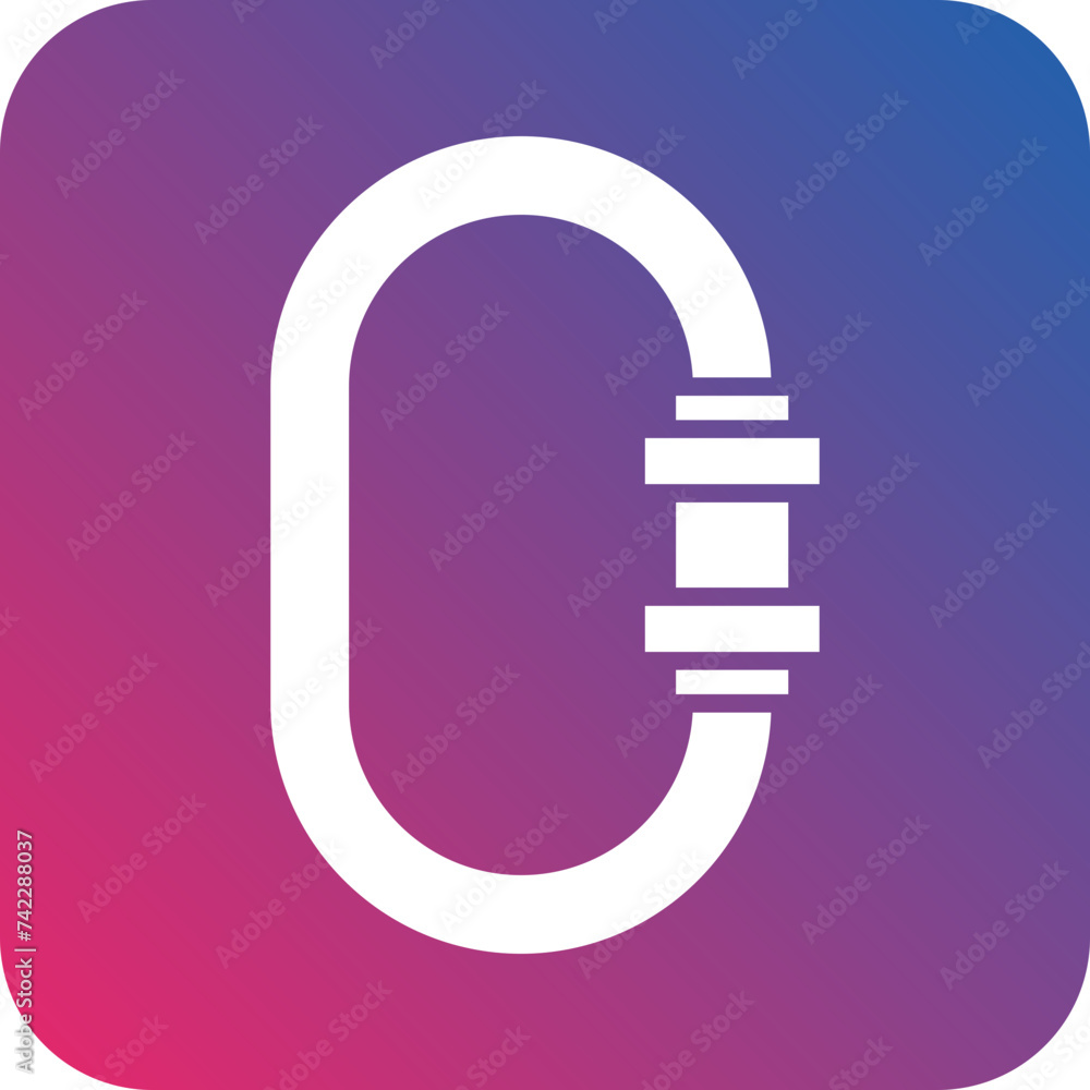 Obraz premium Carabiner Icon Style