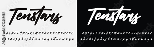 Manual signature for documents on white background. Hand drawn Calligraphy lettering Vector illustration