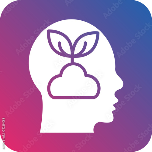 Mental Growth Icon Style