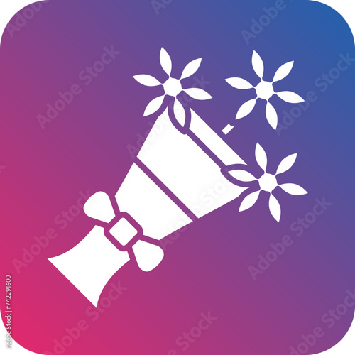 Flower Bouquet Icon Style